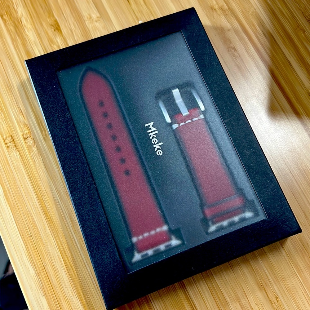 Reddish Brown leather Apple Watch band